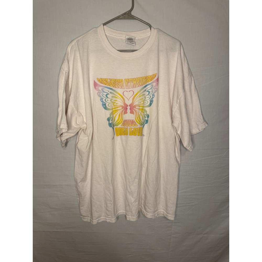 Melissa Etheridge Choose Only Love Butterfly Graphic T-Shirt Cream 2XL Gildan
